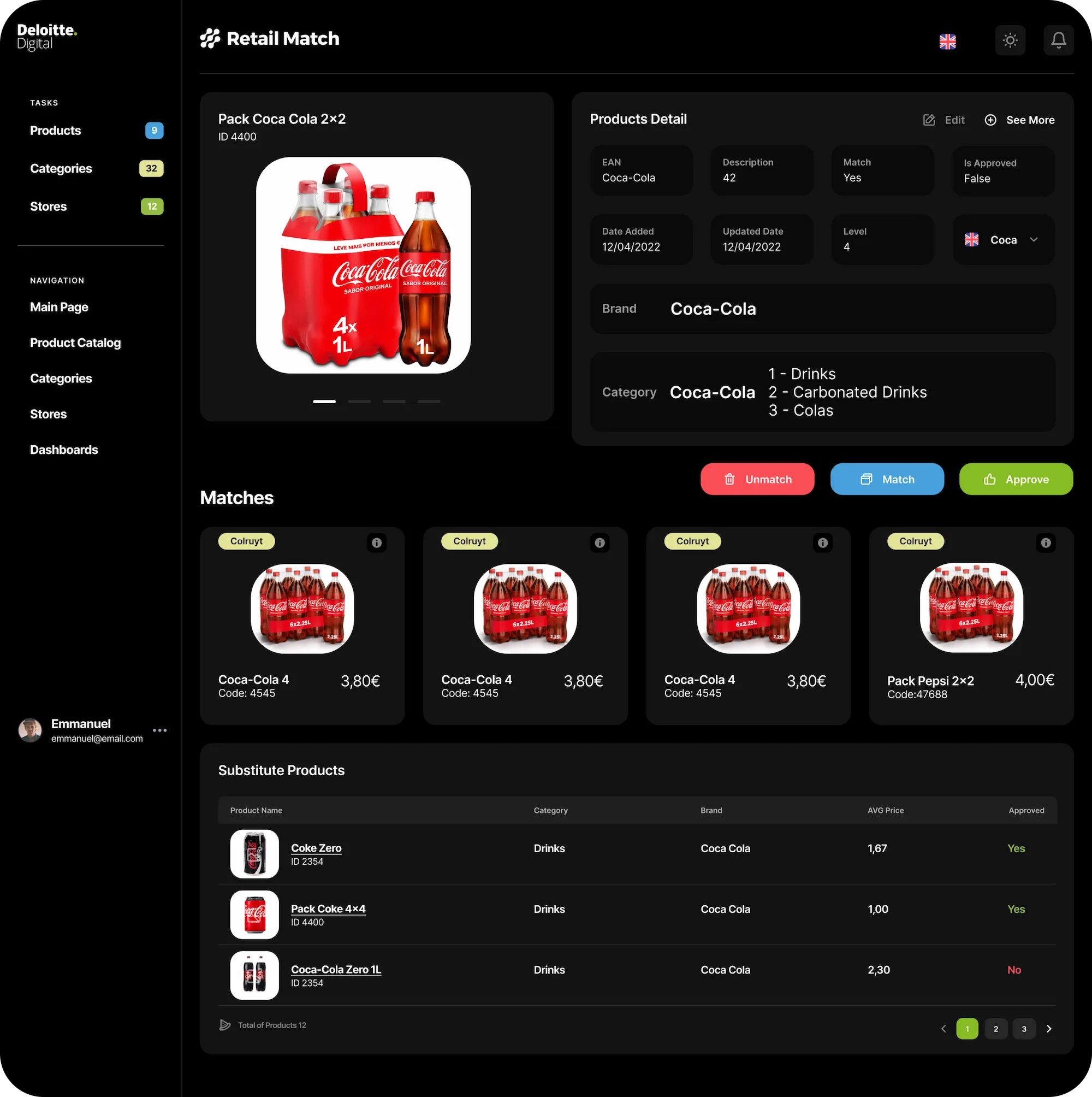 Project - Retail Match B2B Platform - Alexandre Almeida Digital Designer